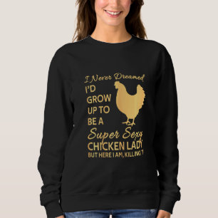 Sudadera Mujer Granjera De Pollo Mujer Pollita Madre Monada