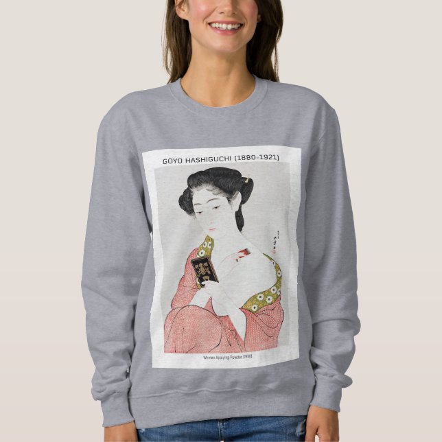 Sudadera Mujer japonesa aplicando polvo - Goyō Hashiguchi (Anverso)