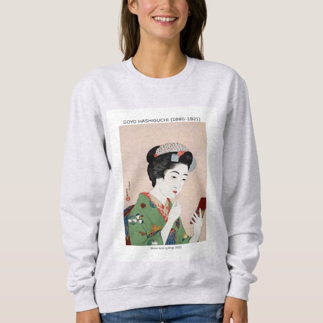 Sudadera Mujer japonesa que aplica el rouge - Goyō Hashiguc (Anverso)