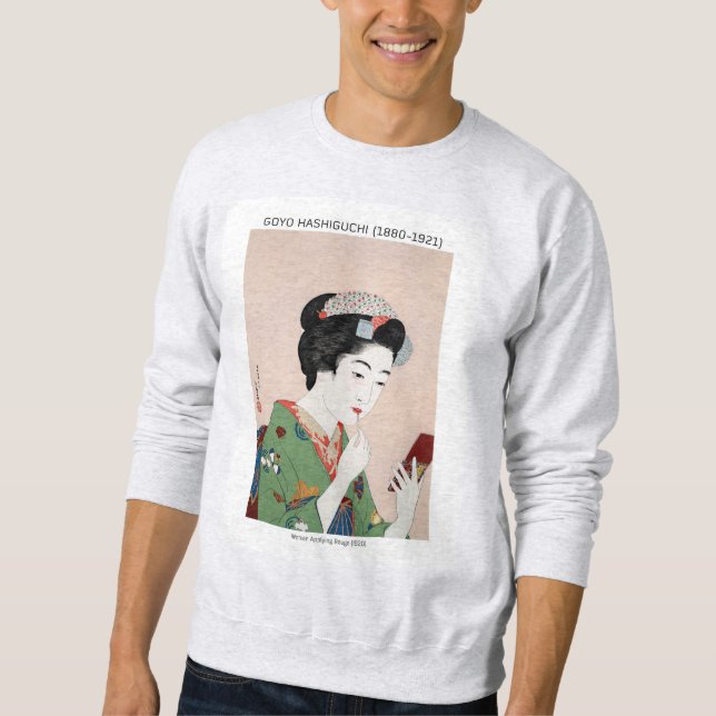 Sudadera Mujer japonesa que aplica el rouge - Goyō Hashiguc (Anverso)