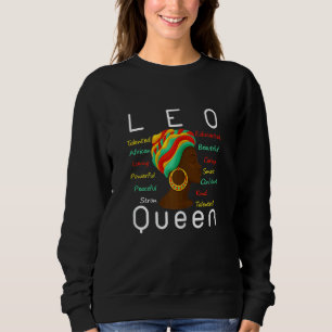 Sudadera Mujer Leo Reina Afro Horóscopo Julio 23 Agosto 22