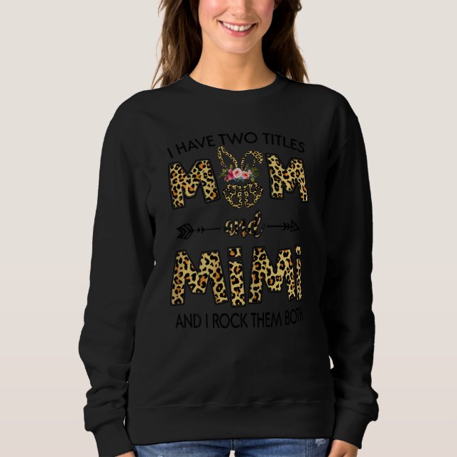 Sudadera Mujer Leopardo gráfico Las mejores madres Da (Anverso)