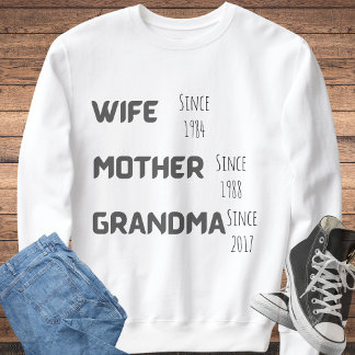 Sudadera "Mujer madre abuela personalizar año