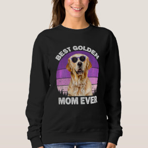 Sudadera Mujer mamá de oro Diversión de oro Perro recuperad