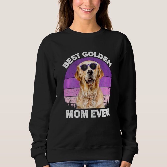 Sudadera Mujer mamá de oro Diversión de oro Perro recuperad (Anverso)