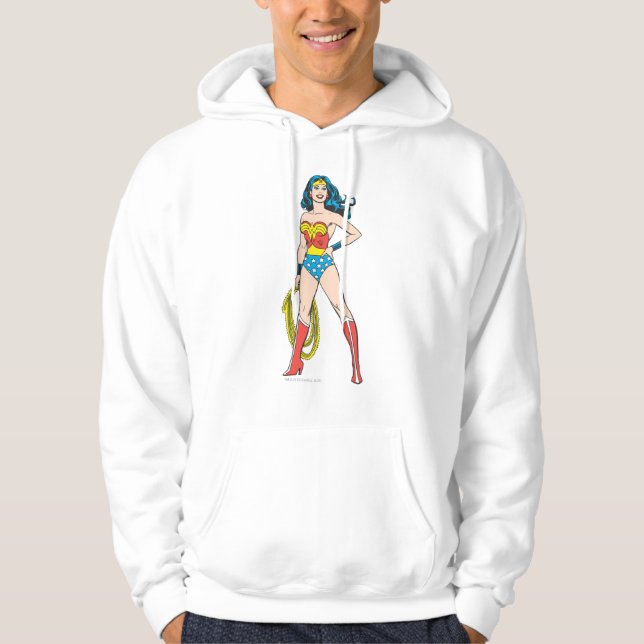 Sudadera Mujer Maravilla de pie (Anverso)