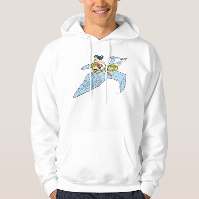 Sudadera Mujer Maravilla en la nave espacial (Anverso)