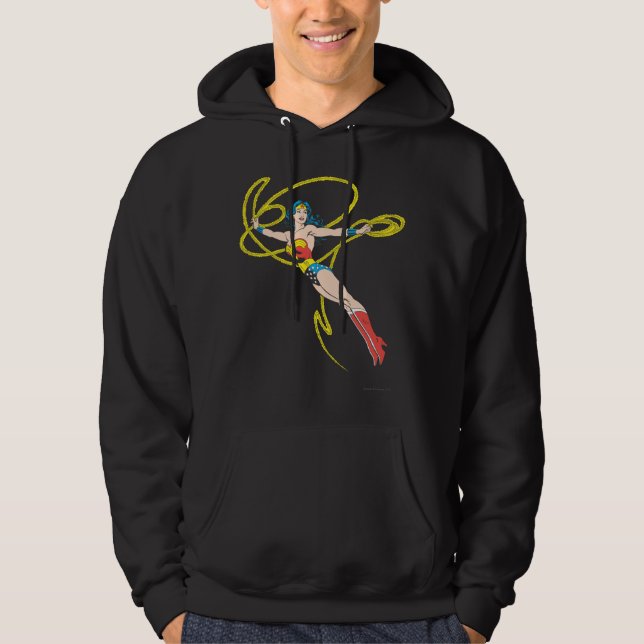 Sudadera Mujer Maravilla sostiene Lasso 4 (Anverso)