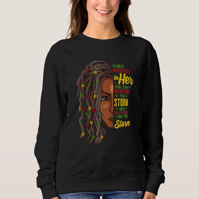 Sudadera Mujer: Mes de la historia negra Loc D Hair African (Anverso)