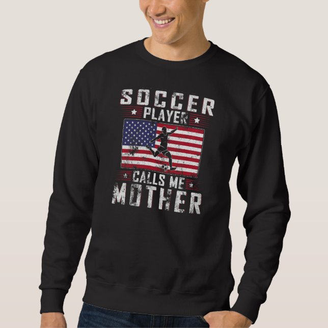 Sudadera Mujer: Mi jugador favorito de fútbol me llama madr (Anverso)