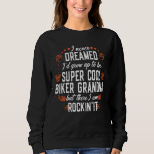 Sudadera Mujer motocicleta Abuela Funny Biker Vintage Gra
