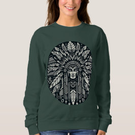 Sudadera Mujer nativa norteamericana