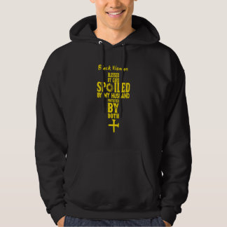 Sudadera Mujer Negra Bendecida Por Dios Mimada Por Mi Espos