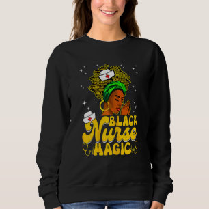Sudadera Mujer negra Enfermera a afro retro magia negra hol