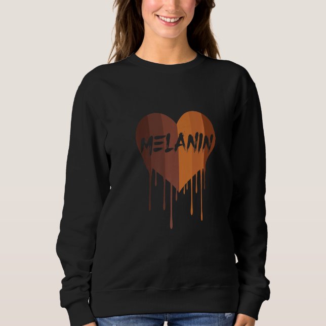 Sudadera Mujer negra hombres negros educados Melanin Black  (Anverso)