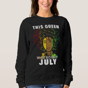 Sudadera Mujer negra reina afroamericana nace de julio