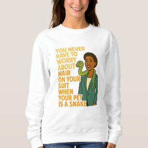 Sudadera Mujer negra y serpiente Mascota - Cita divertida s