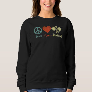 Sudadera Mujer Paz Amor Pickleball Divertido Juego de Pickl