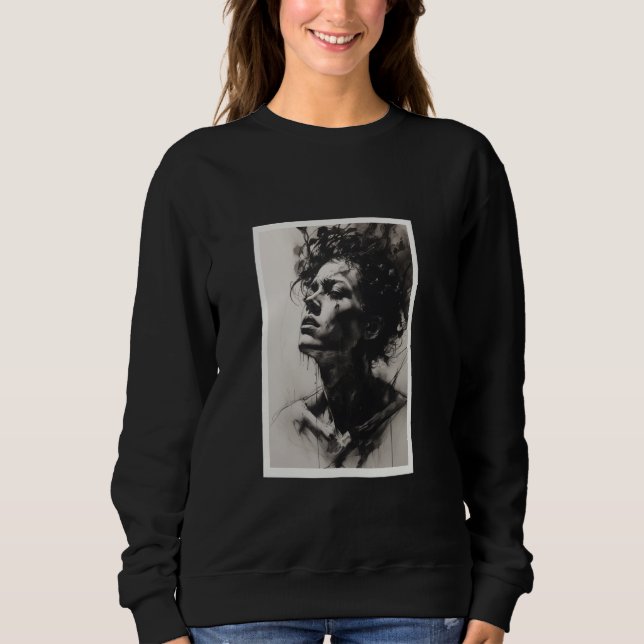 Sudadera Mujer pintada (Anverso)
