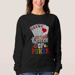 Sudadera Mujer Reina Del Poker Jugadora De Poker