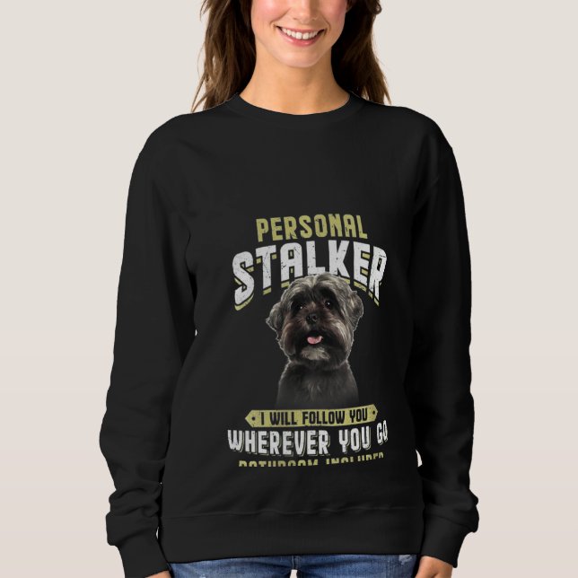 Sudadera Mujer Shih Tzu Personal Stalker Te Seguiré (Anverso)