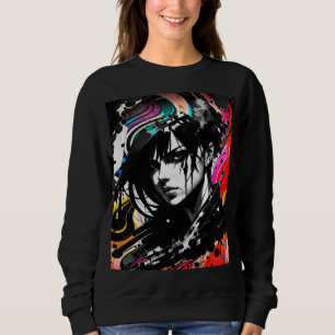 Sudadera Mujer Surrealista De Arte Pop Con Colores Brillant