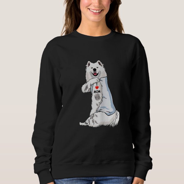 Sudadera Mujeres a las que amo a mamá Tattoo Samoyed Mamá P (Anverso)