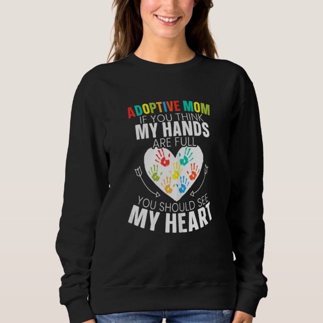 Sudadera Mujeres Adoptivas Madres Invitación de Adopción M (Anverso)