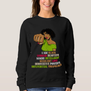 Sudadera Mujeres africanas Chica Soy una mujer negra histor