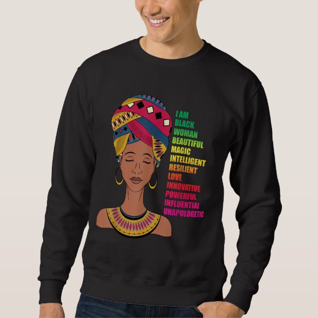 Sudadera Mujeres afroamericanas BHM Melanin Black History M (Anverso)