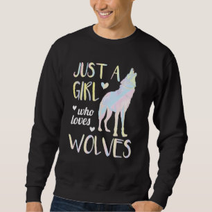 Sudadera Mujeres animales llorando lobo como una Chica que 