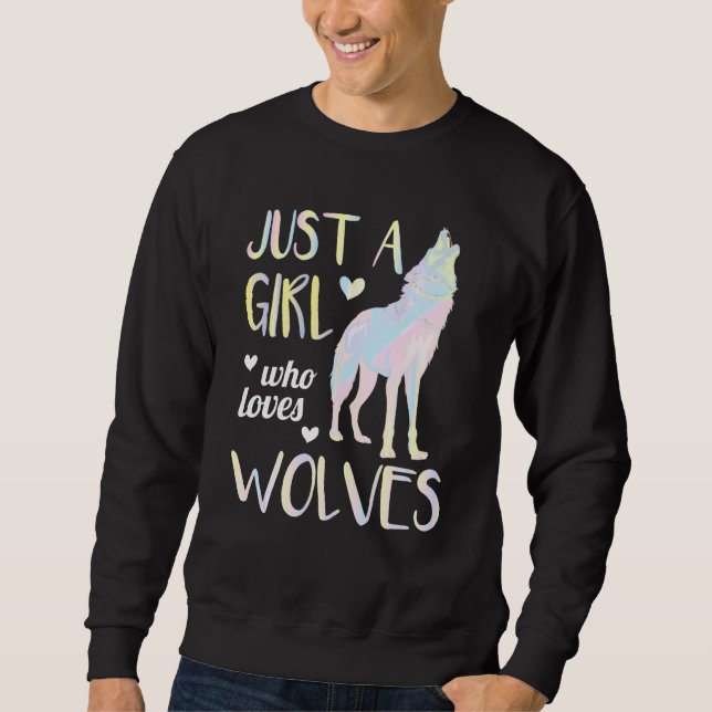 Sudadera Mujeres animales llorando lobo como una Chica que  (Anverso)