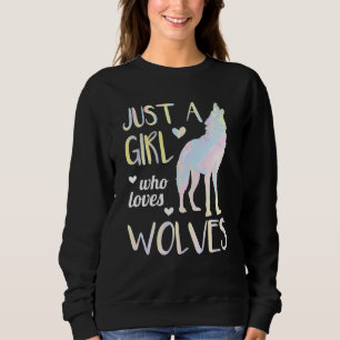 Sudadera Mujeres animales llorando lobo como una Chica que 