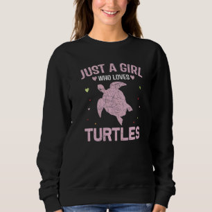 Sudadera Mujeres Animales Solo Una Chica Que Ama Tortugas