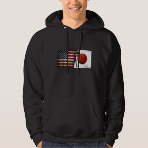 Sudadera Mujeres Arquería Usa Japón Bandera Grunge Deterior