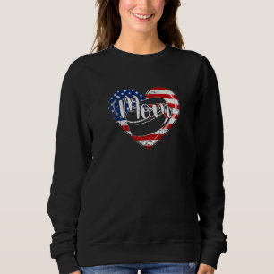 Sudadera Mujeres Bandera Estadounidense Hockey Tela Madre T