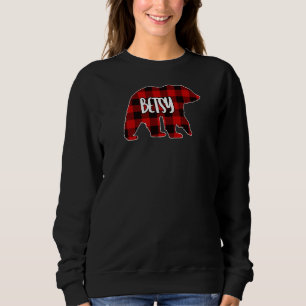 Sudadera Mujeres Betsy Bear Personalizado Búfalo Rojo Tocó
