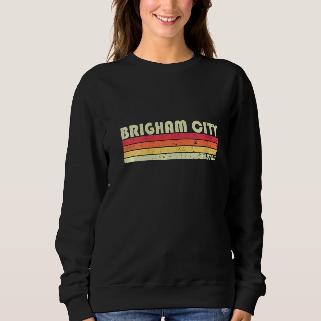 Sudadera Mujeres Brigham City Ut Utah Funny City Home Roots (Anverso)