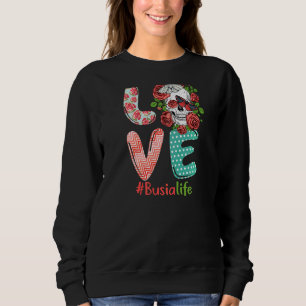 Sudadera Mujeres Busia Life Love Abuela Skull Rosa disfraz