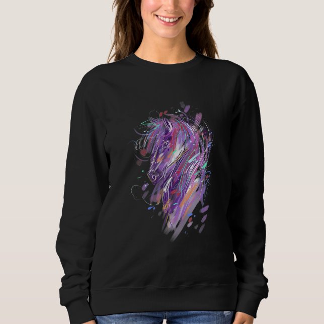 Sudadera Mujeres Caballas Chicas Caballo Montando Caballo L (Anverso)