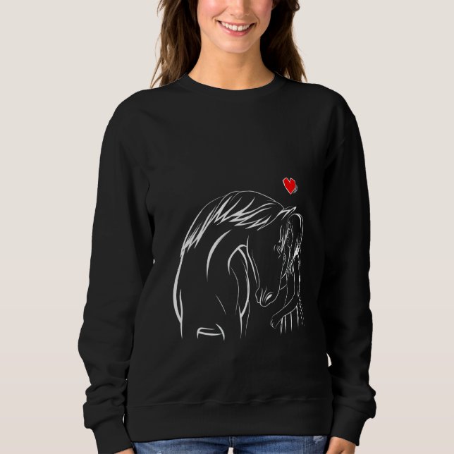 Sudadera Mujeres Caballas Chicas Lover (Anverso)
