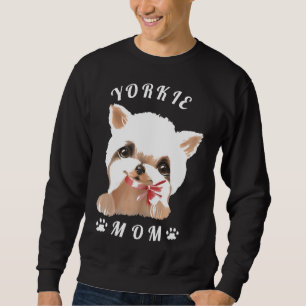 Sudadera Mujeres Cachorro Yorkie Lindo Mama Yorkie Terranov