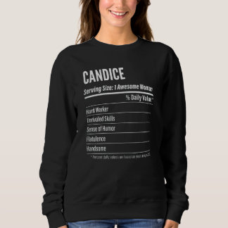 Sudadera Mujeres Candice Hechos Nutricionales Sirviendo Cal