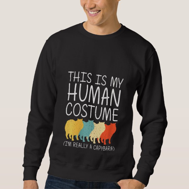 Sudadera Mujeres Capybara Halloween Disfraces Humanos Mamma (Anverso)