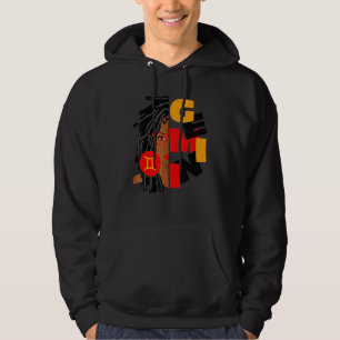 Sudadera Mujeres Chica de Gemini Afro Locs Chica Zodiac Rót