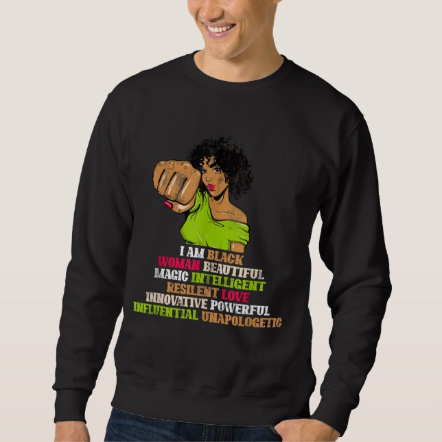 Sudadera Mujeres Chicas de BHM entregan historia negra mes  (Anverso)