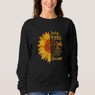 Sudadera Mujeres Chicas de julio 1980 42º cumpleaños 42 año