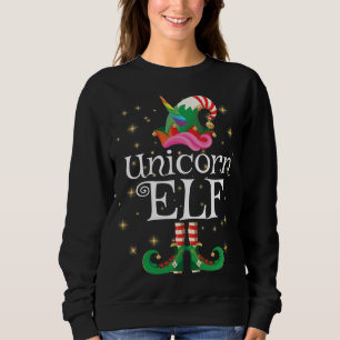 Sudadera Mujeres Chicas de Unicornio Elf Navidades graciosa