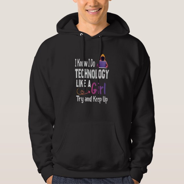 Sudadera Mujeres Chicas que aman citas tecnológicas o sarca (Anverso)
