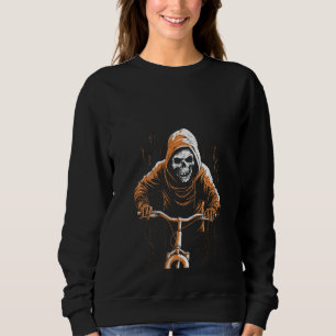 Sudadera Mujeres Ciclismo Queso Grim Reaper Bicicleta Spook